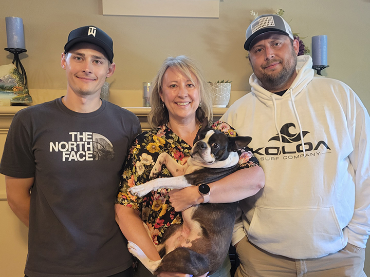 Corporate Trust Director Twyla Lehton with her sons Brian and Justin